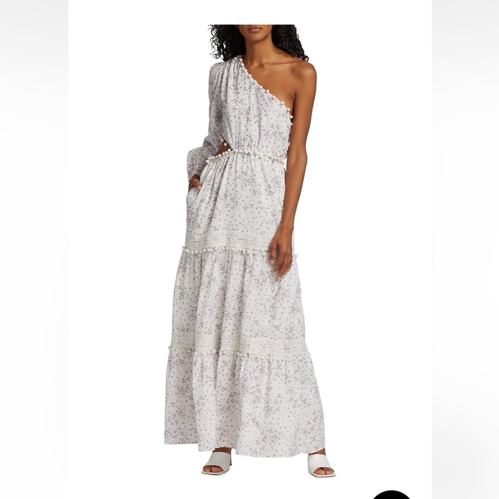 Cami NYC Olympia Floral one shoulder maxi dress
